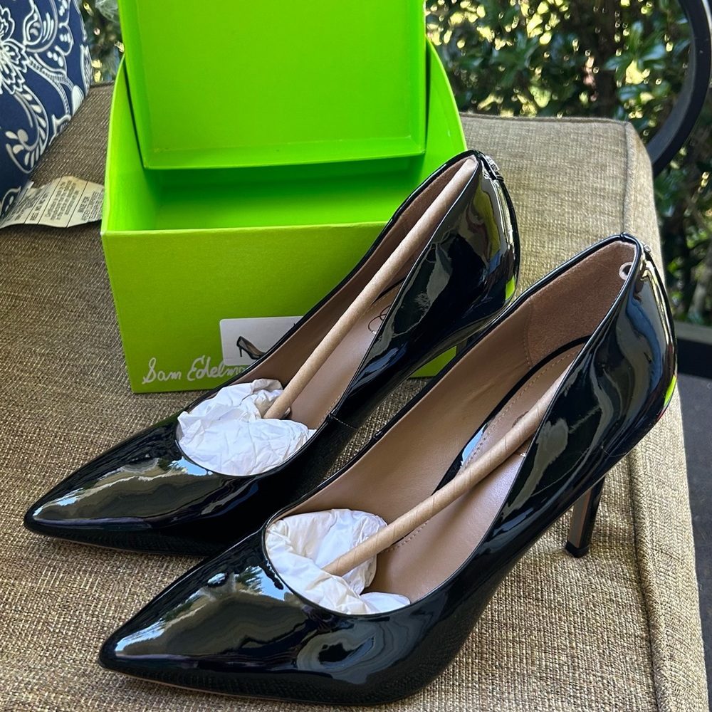 Sam Edelman Black Patent Heels 7W
